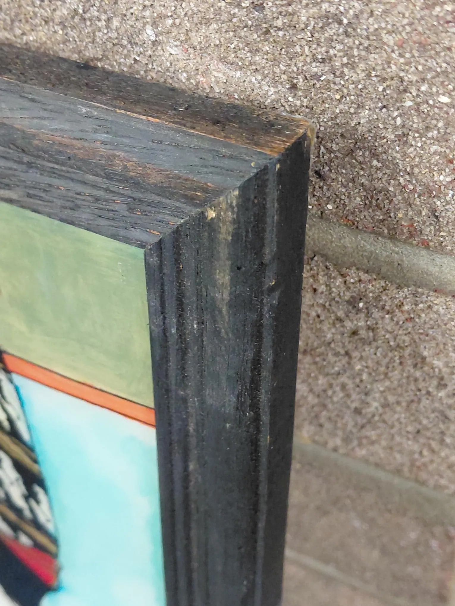 Framed Punakawan Petruk Becomes a King Reverse Glass Painting - 6