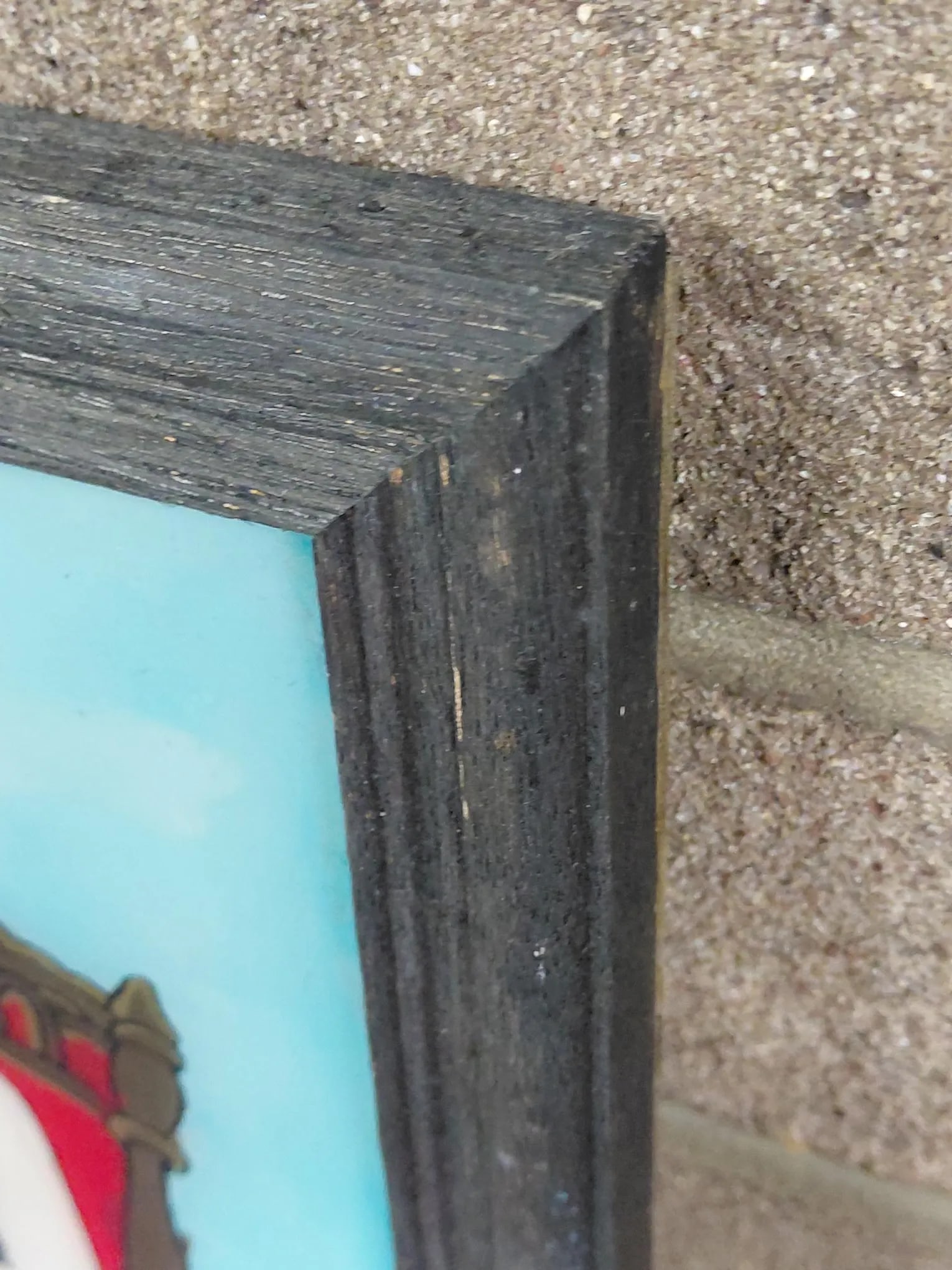 Framed Punakawan Petruk Becomes a King Reverse Glass Painting - 8