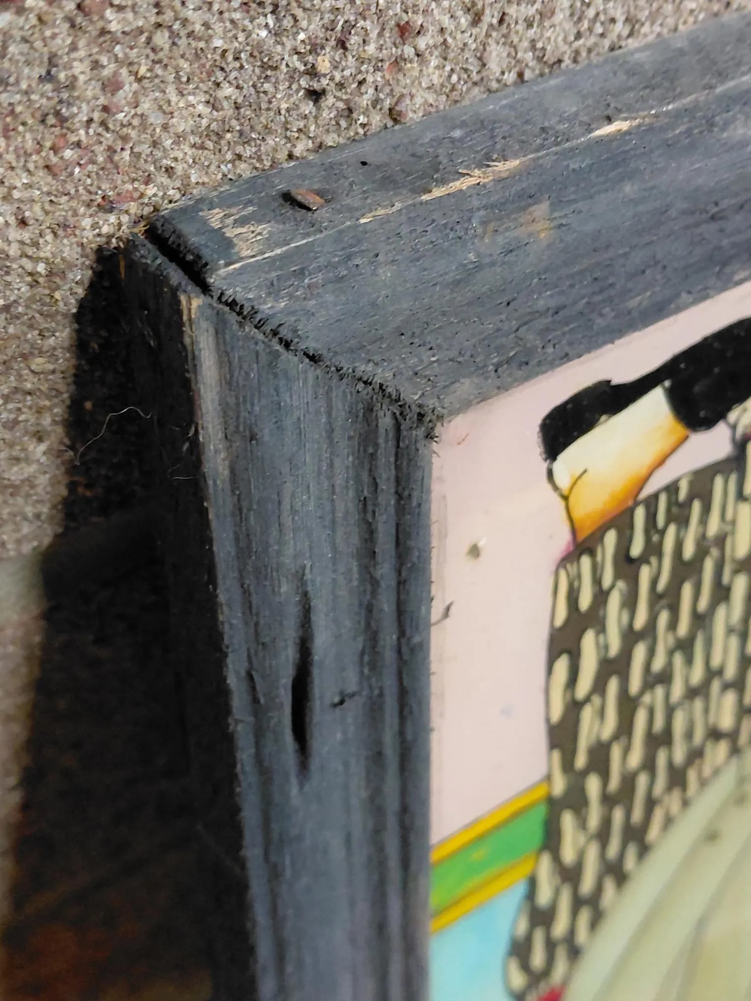 Framed Punakawan Reverse Glass Painting the Meeting of the Yes Men - 7