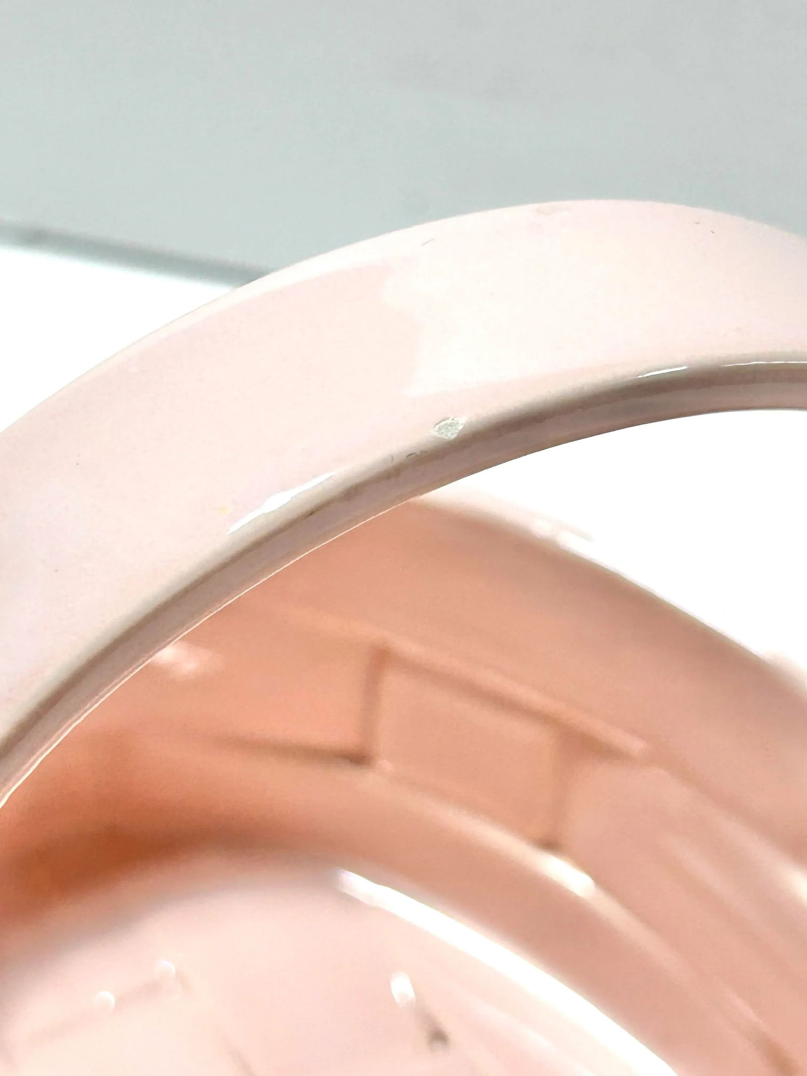 1970s Italian Woven Pink Porcelain Basket - 8