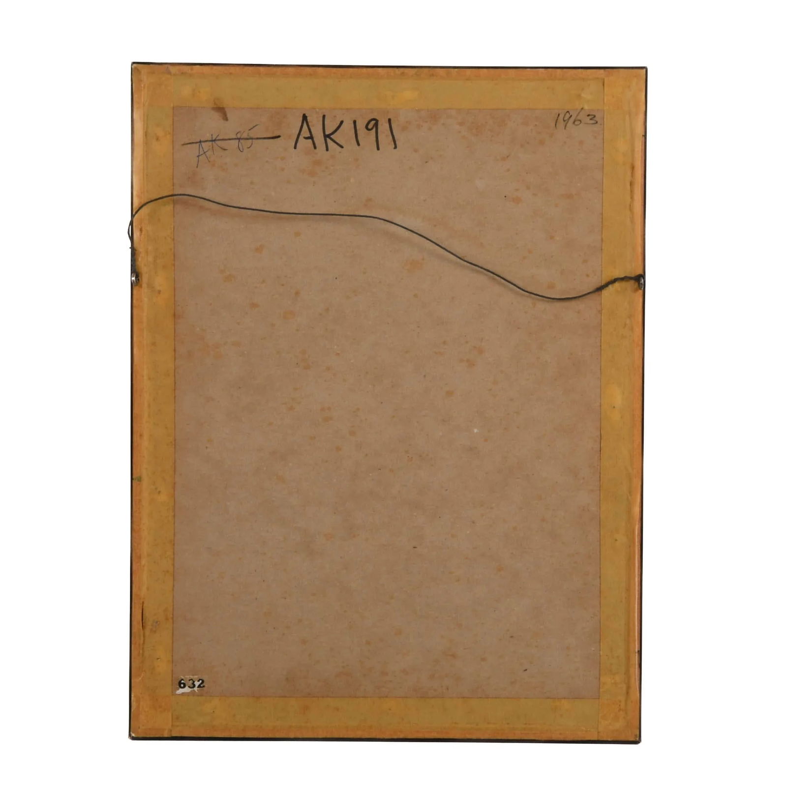 Framed Signed J. Akston "Untitled, 1963" Acrylic on Paper Painting - 6