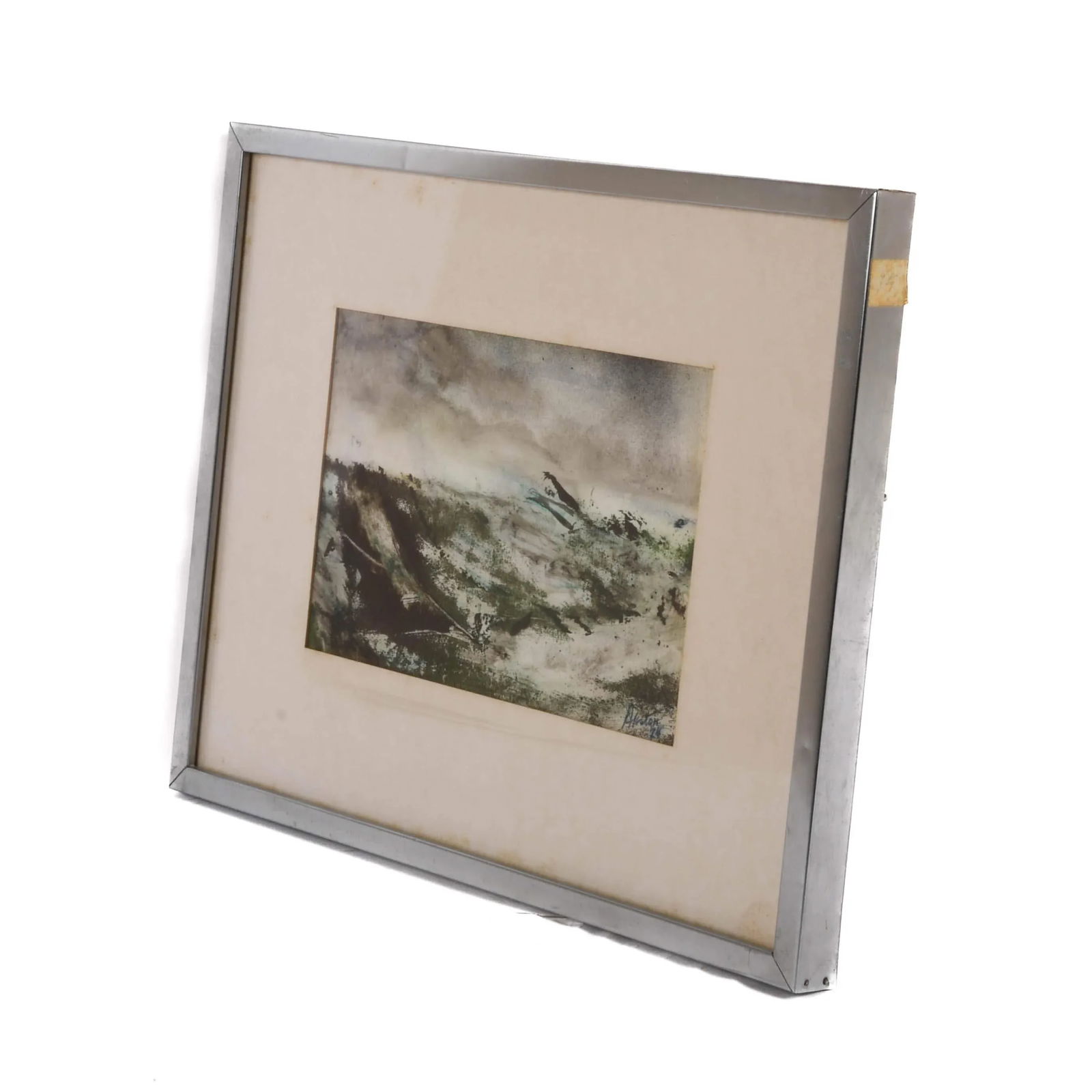 Framed Signed J. Akston "Wreckage on the High Sea, 1974" Acrylic & Oil on Paper - 5