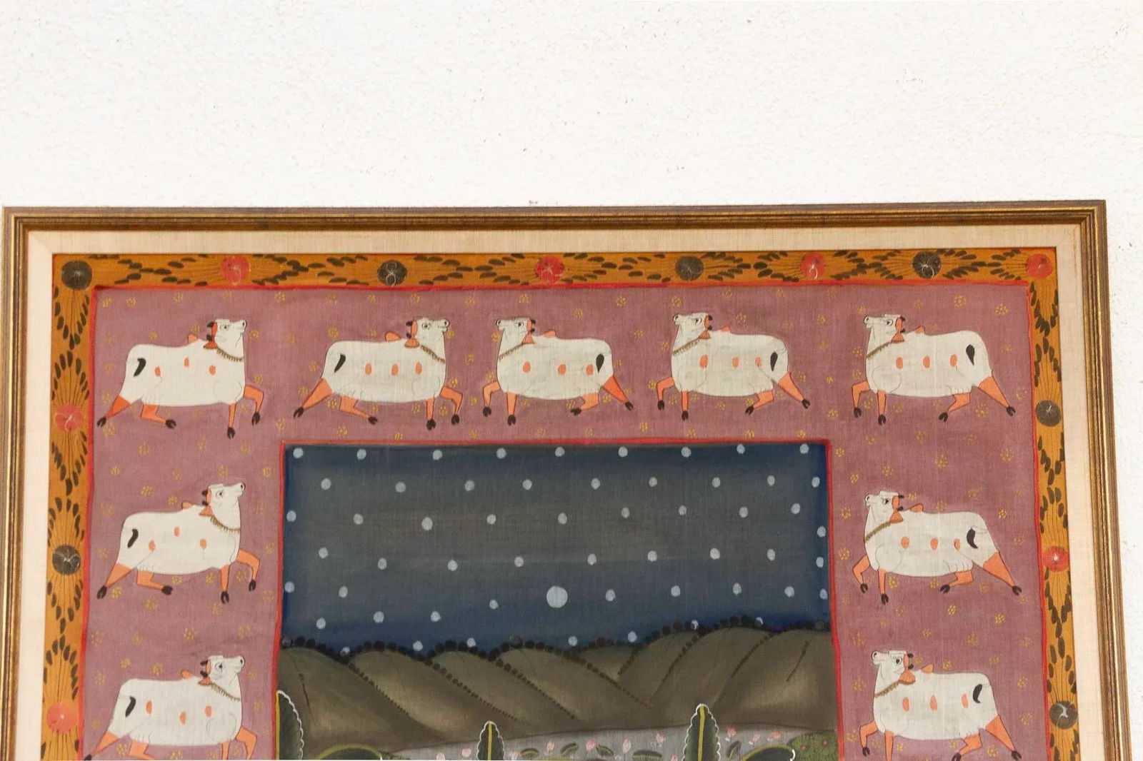 Large Indian Divine Art, Krishna's Cosmic Dance - 4