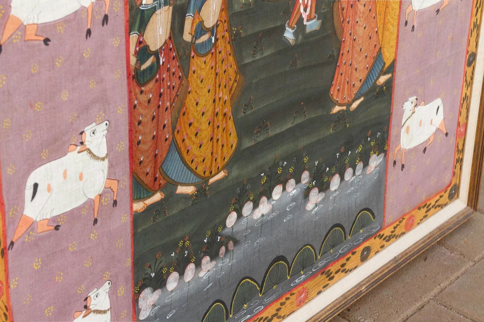 Large Indian Divine Art, Krishna's Cosmic Dance - 9