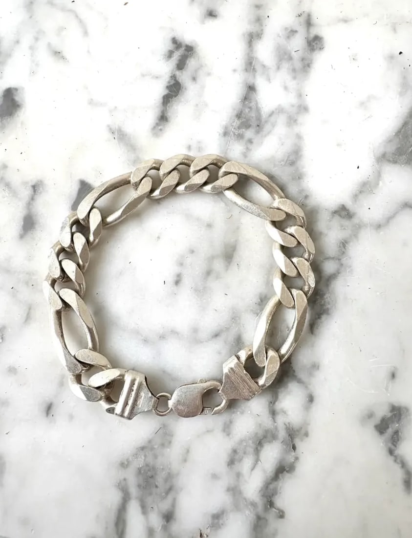 Vintage Italian Sterling Silver Link Bracelet - Stamped 925 - 3