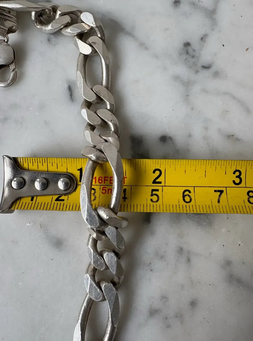 Vintage Italian Sterling Silver Link Bracelet - Stamped 925 - 6