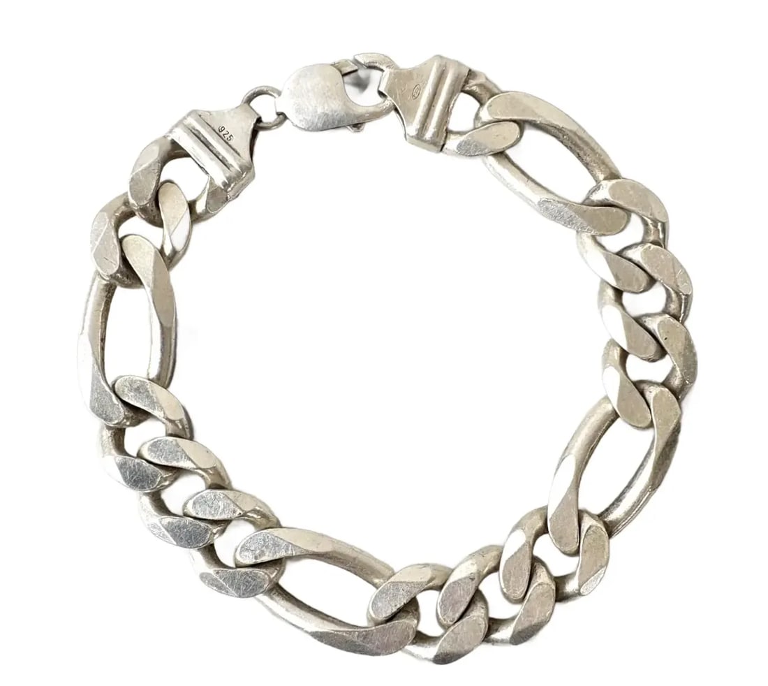 Vintage Italian Sterling Silver Link Bracelet - Stamped 925 - 8