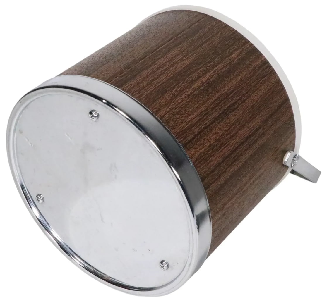 Mid 20th Century Mid Century Atapco Faux Wood and Chrome Ice Bucket - 2