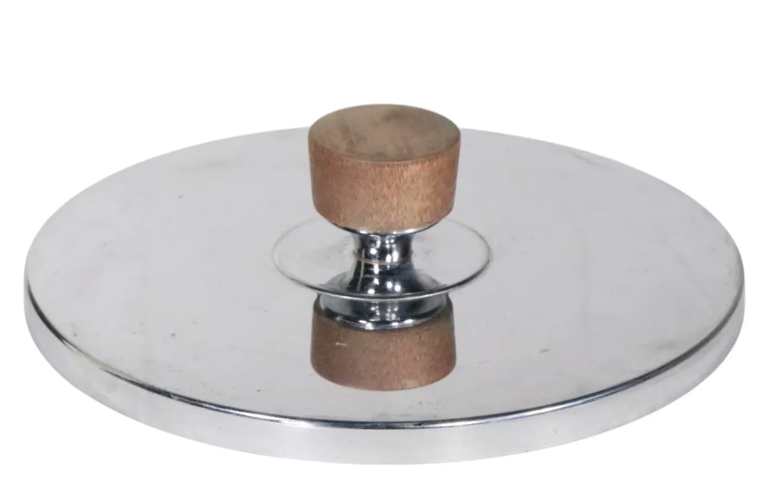 Mid 20th Century Mid Century Atapco Faux Wood and Chrome Ice Bucket - 9