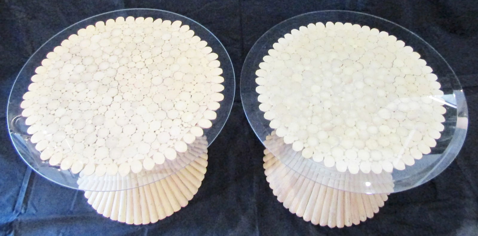 Matched Pair Bamboo Haystack Side Tables Attributed to McGuire Circa 1970s - 3