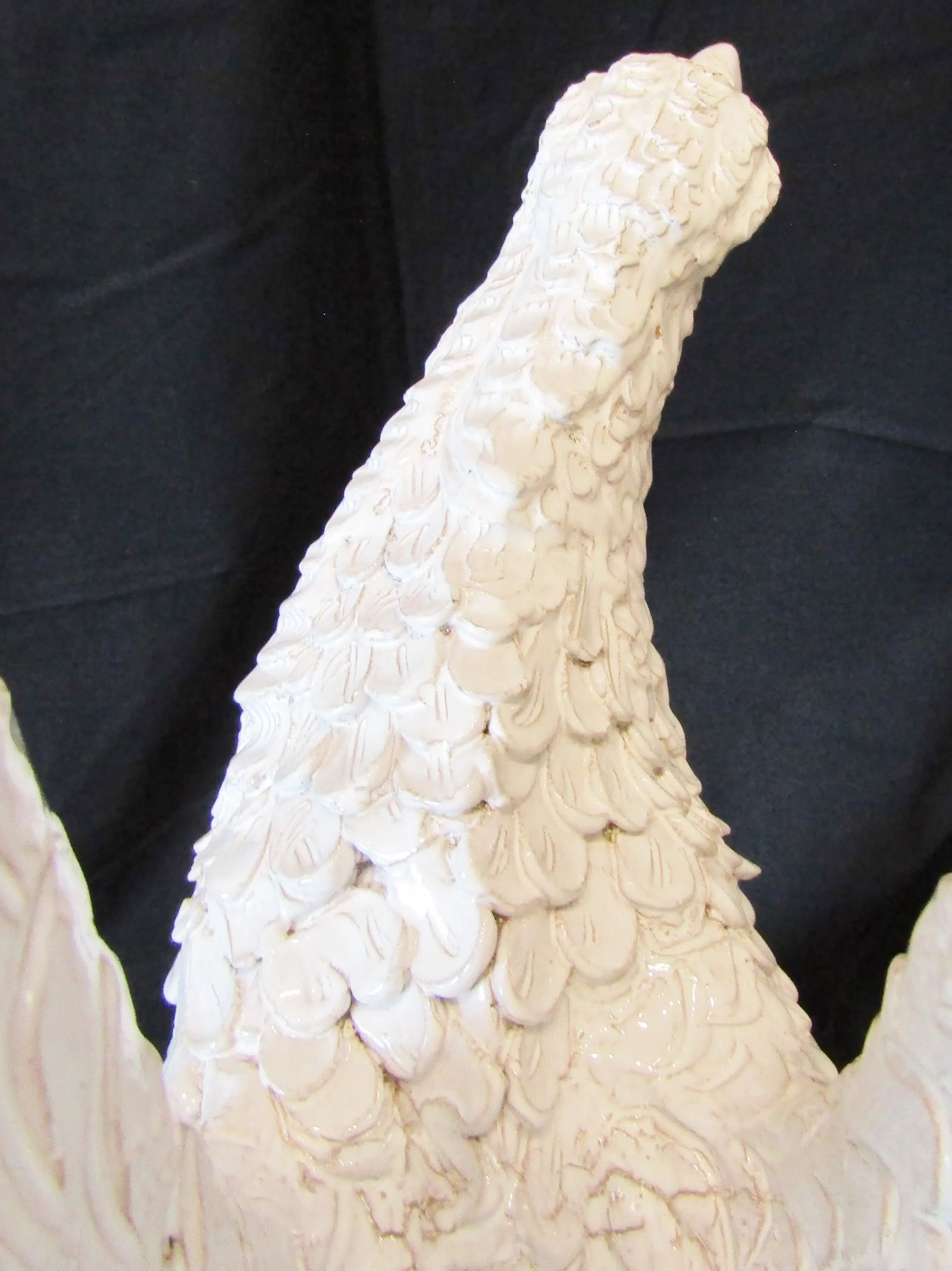 Monumental Italian White Glazed Terra Cotta Eagle Sculpture Circa 1960s - 11