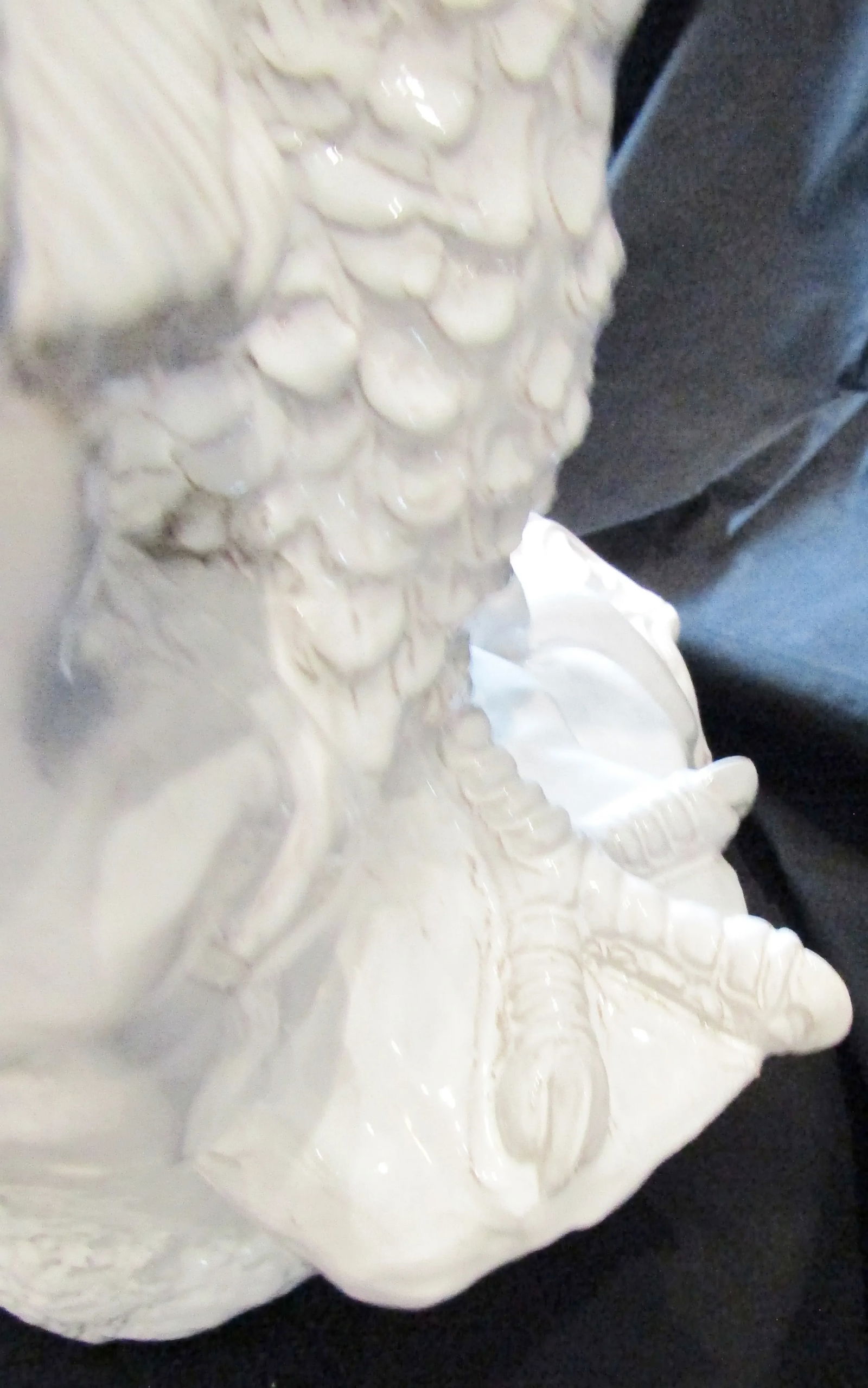 Monumental Italian White Glazed Terra Cotta Eagle Sculpture Circa 1960s - 15