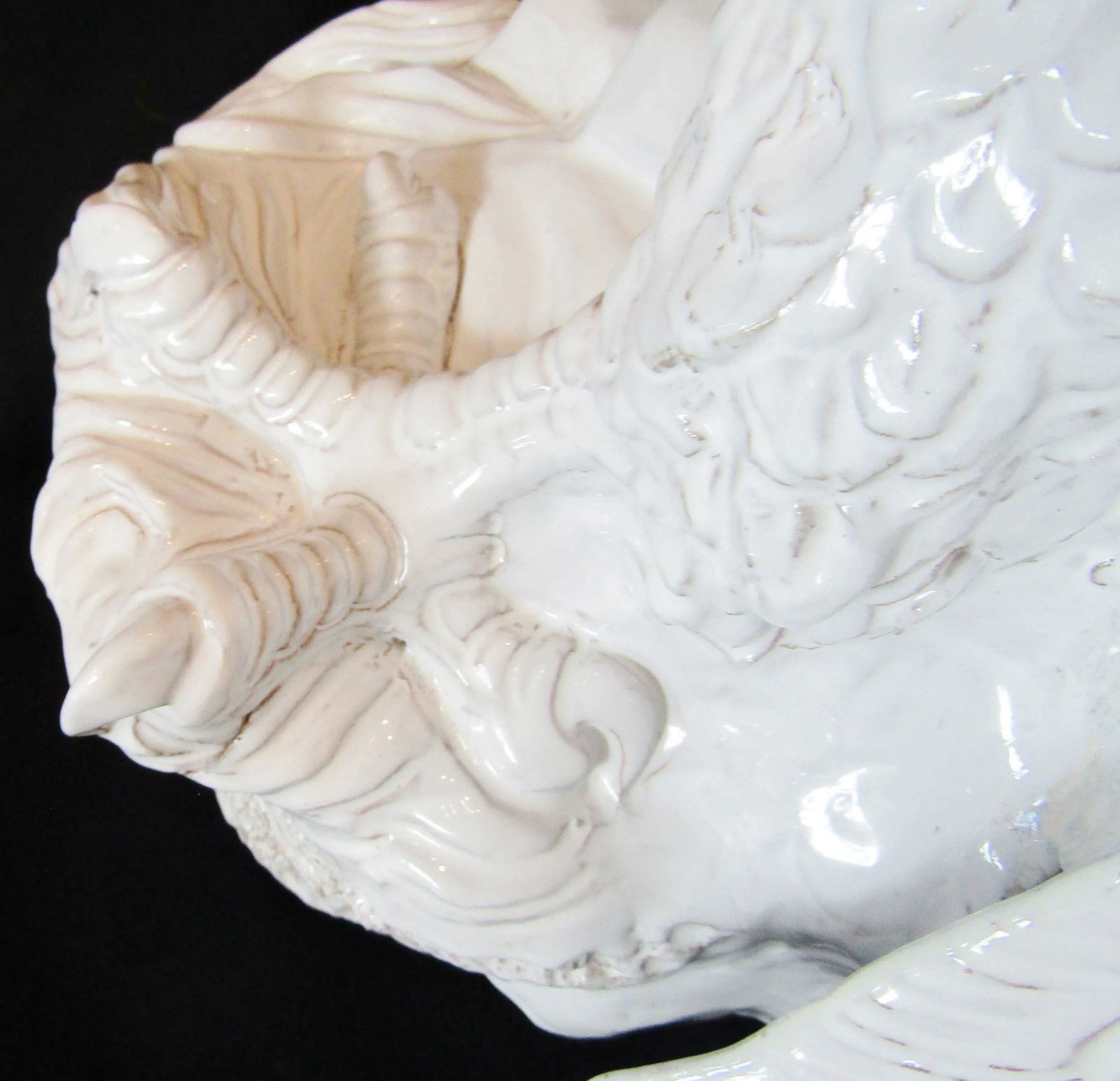 Monumental Italian White Glazed Terra Cotta Eagle Sculpture Circa 1960s - 16