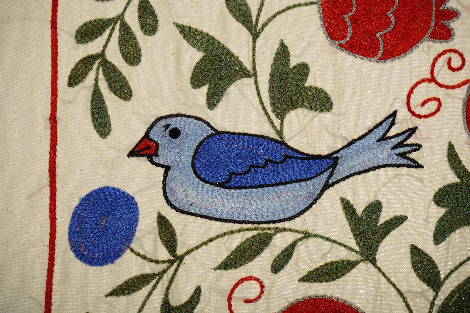 Suzani Duck Tapestry - Tribal Textile 1'6'' X 3' - 11