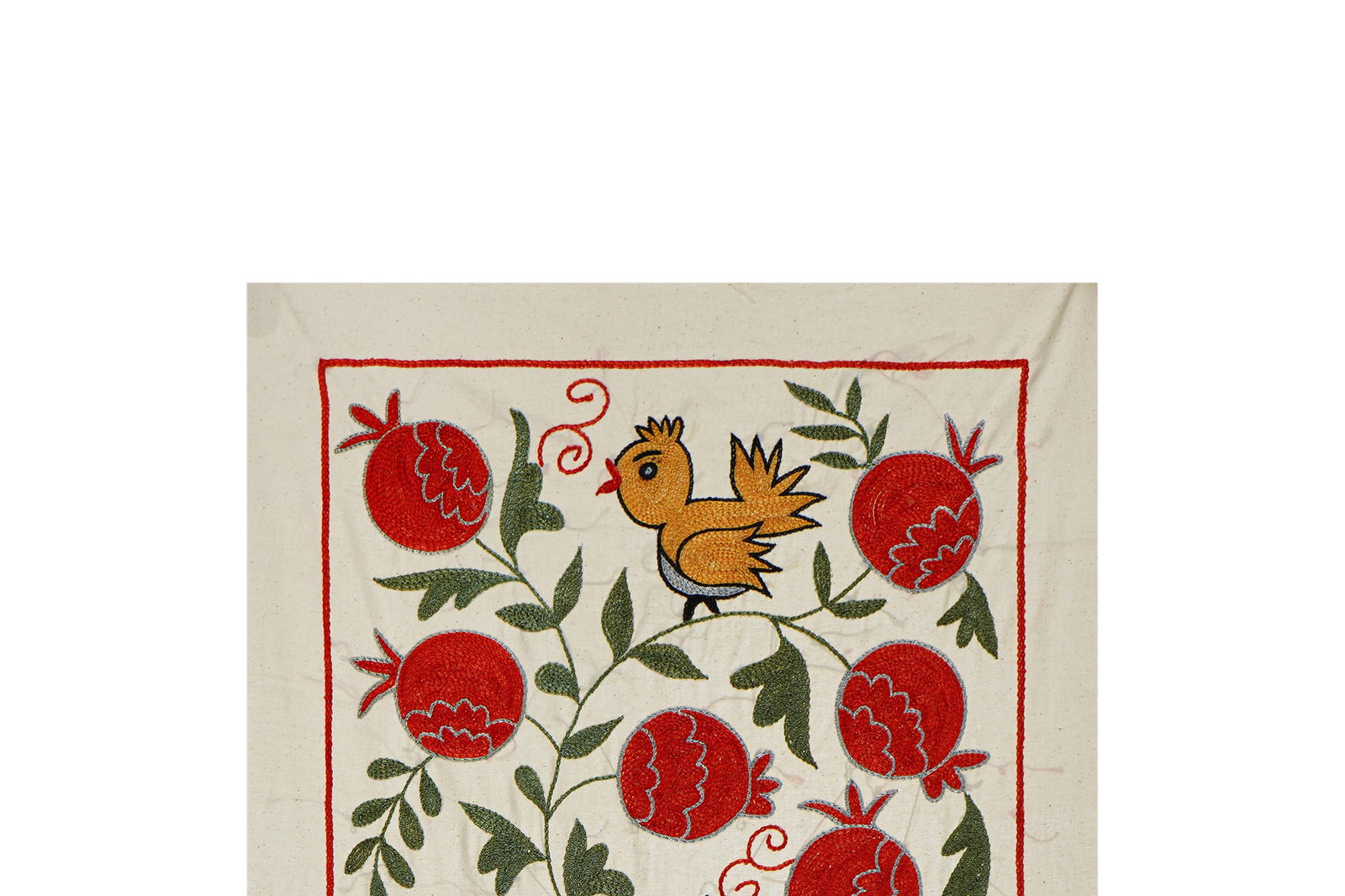 Suzani Duck Tapestry - Tribal Textile 1'6'' X 3' - 3