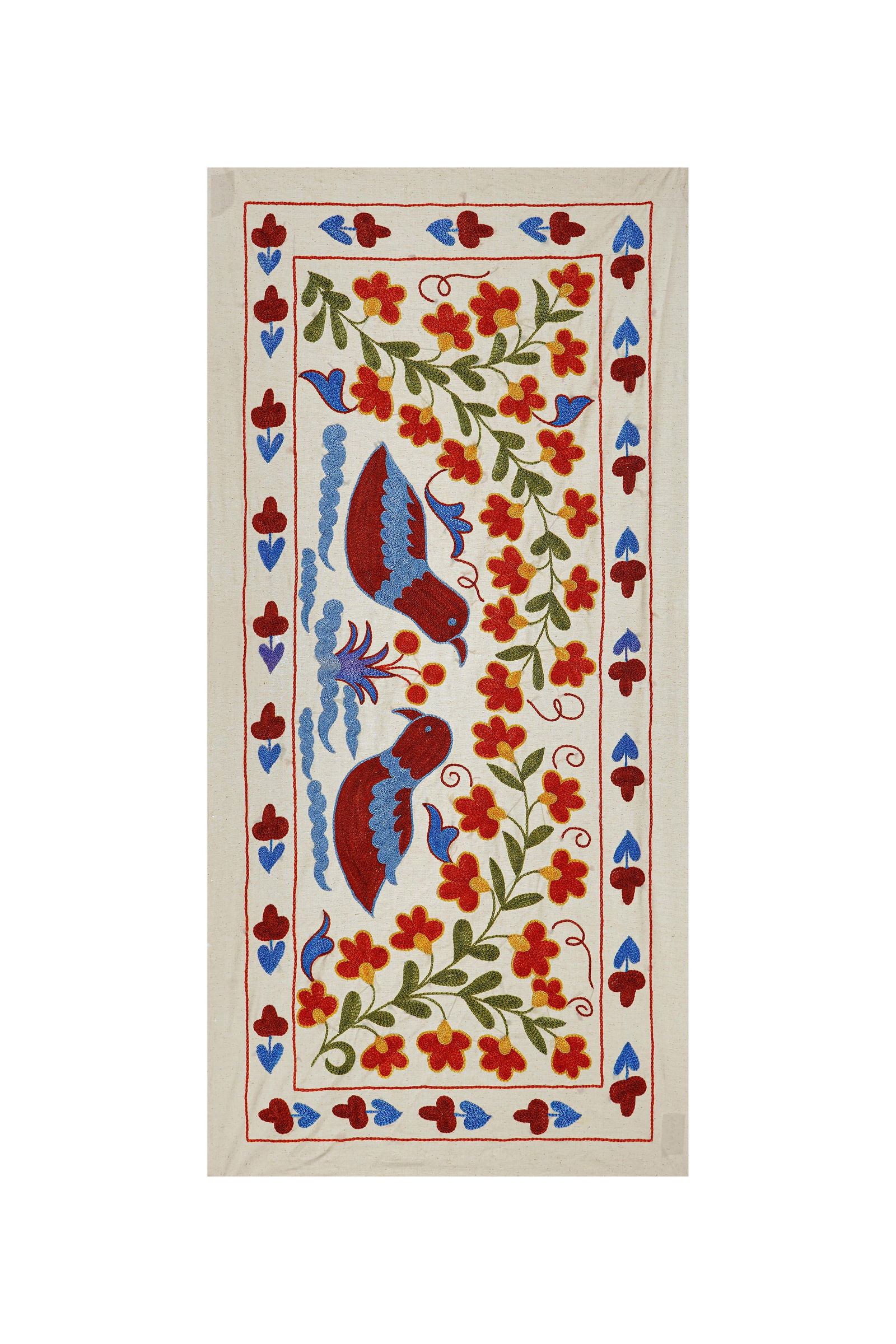 Suzani Duck Pillow Cover 1'6'' X 3'2'' - 4