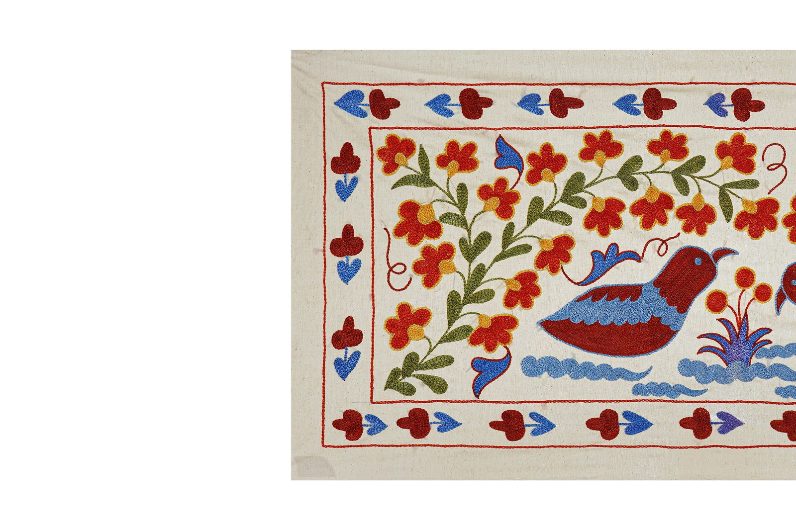 Suzani Duck Pillow Cover 1'6'' X 3'2'' - 5