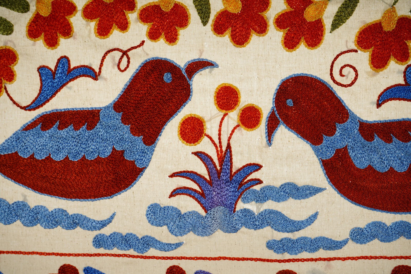 Suzani Duck Pillow Cover 1'6'' X 3'2'' - 8