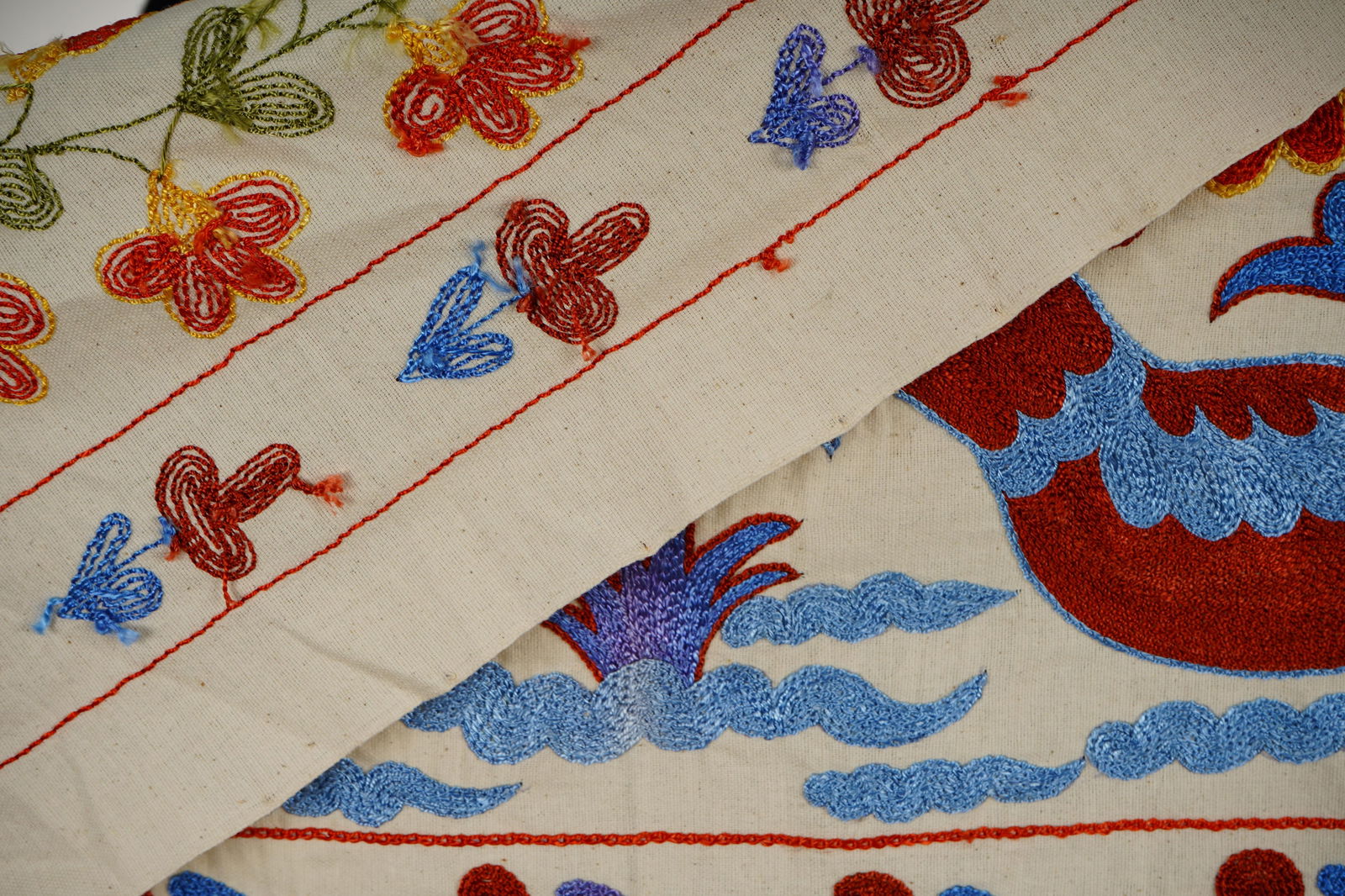 Suzani Duck Pillow Cover 1'6'' X 3'2'' - 9