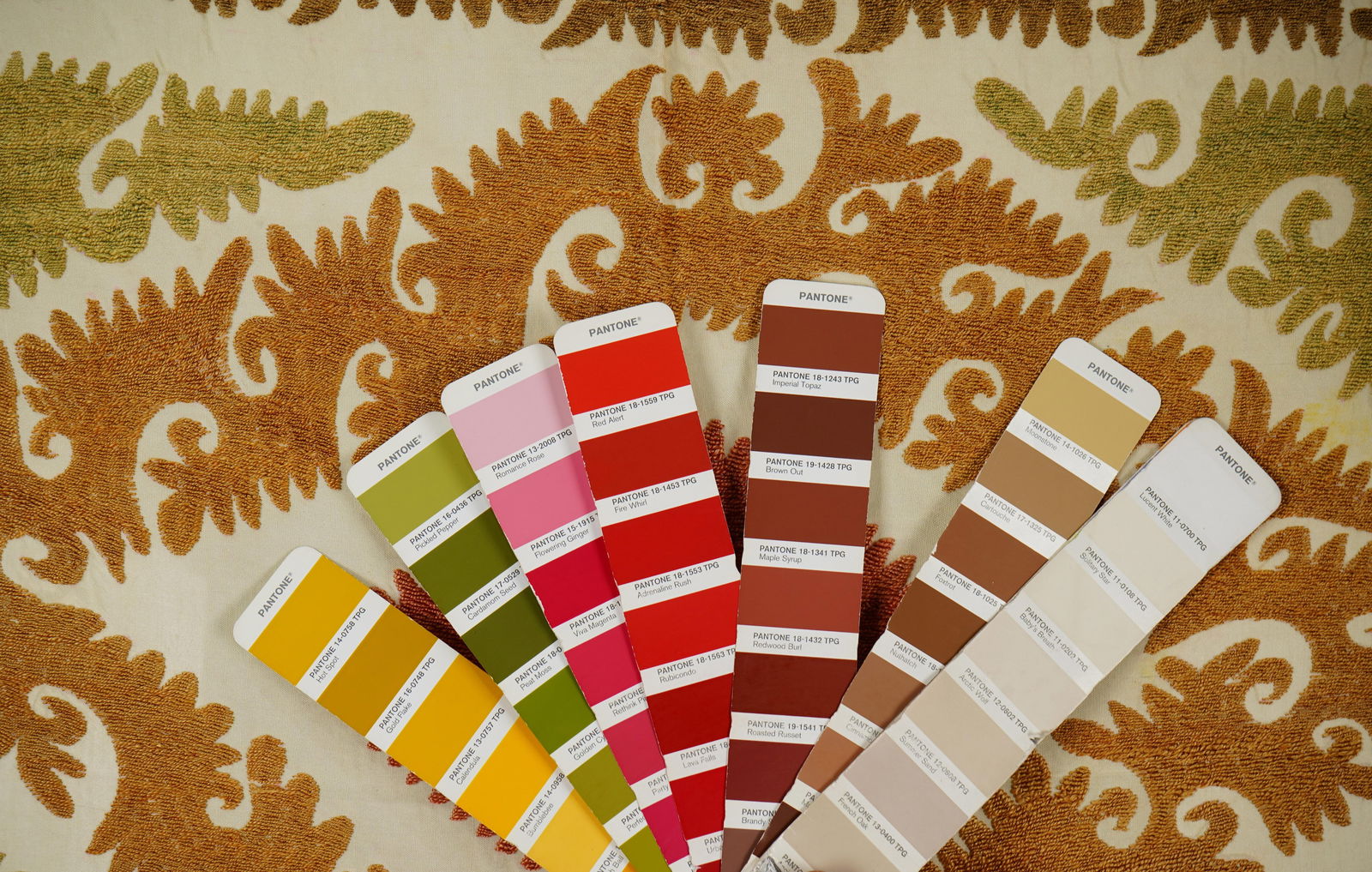 Suzani Table Cover - Beige Tribal Embroidery - 8