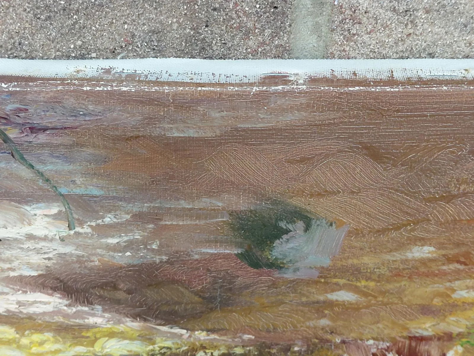 Signed Monti "Hillside Houses" Oil on Canvas - 10