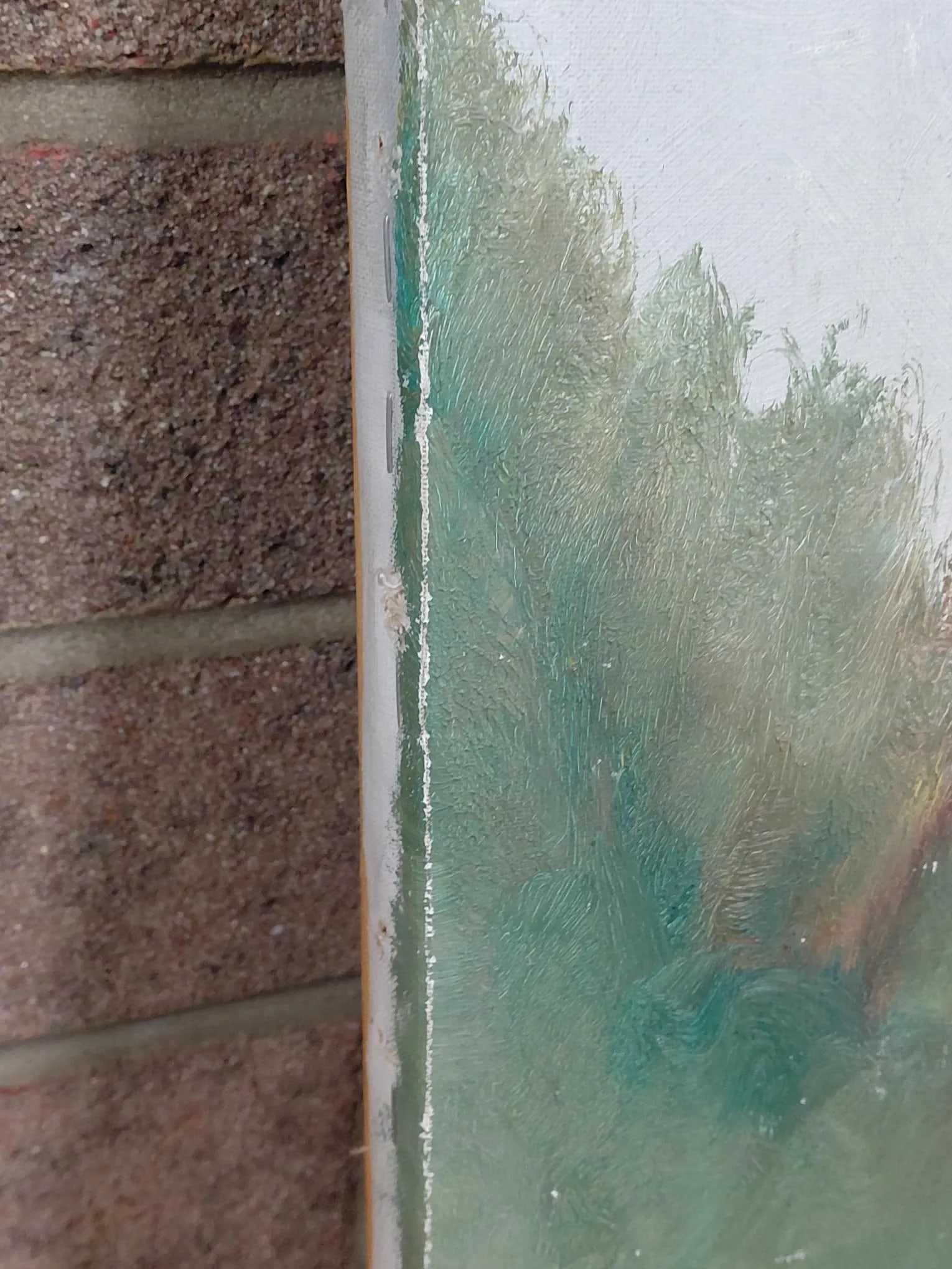 Signed Monti "Hillside Houses" Oil on Canvas - 13