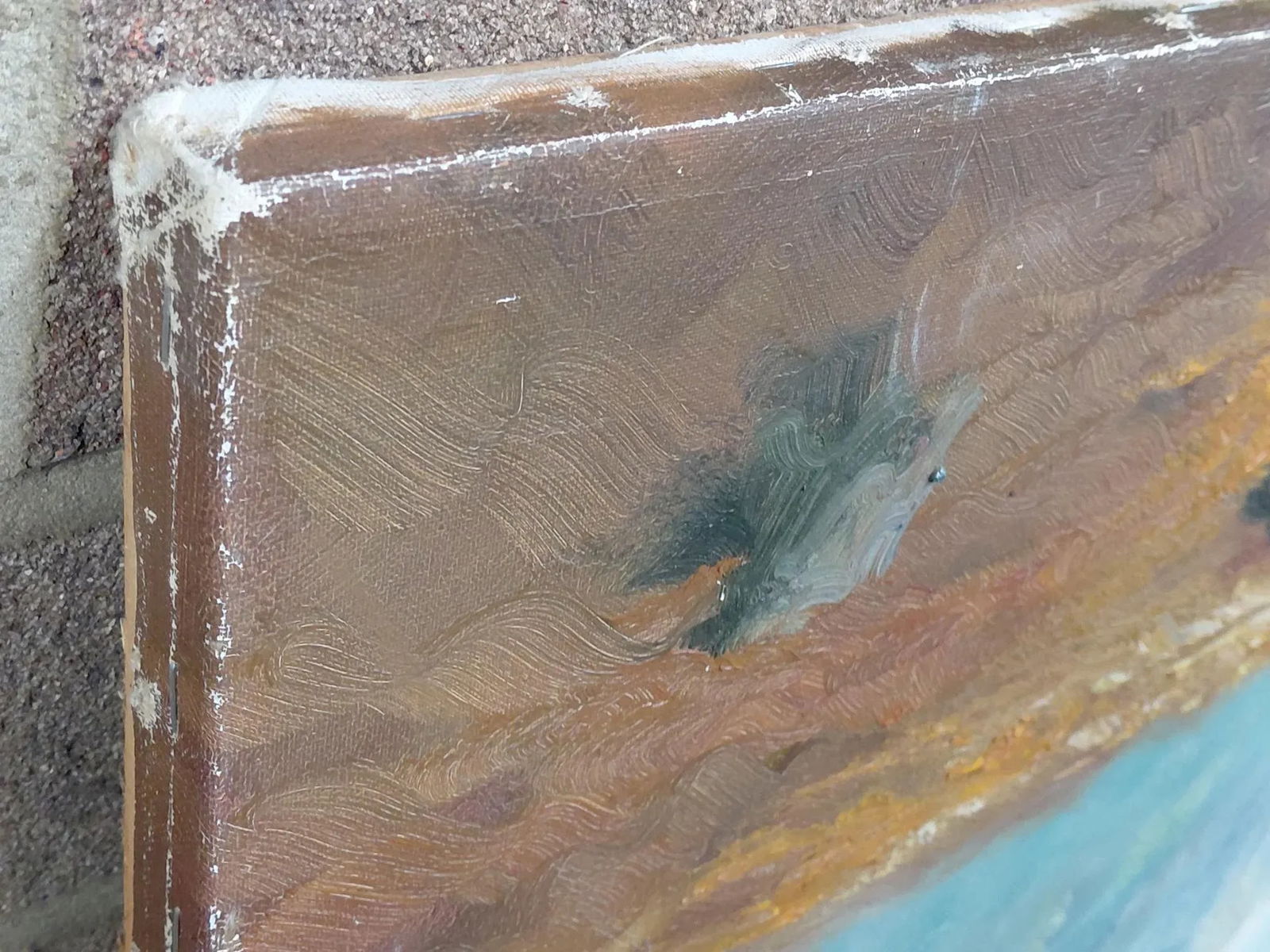 Signed Monti "Hillside Houses" Oil on Canvas - 7