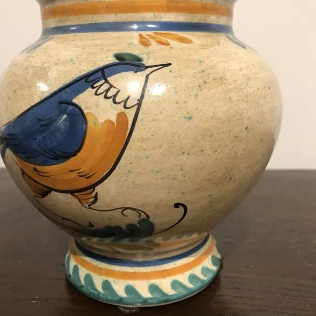 1990s Italian Hand Painted Ceramic Canister - a Pair - 11