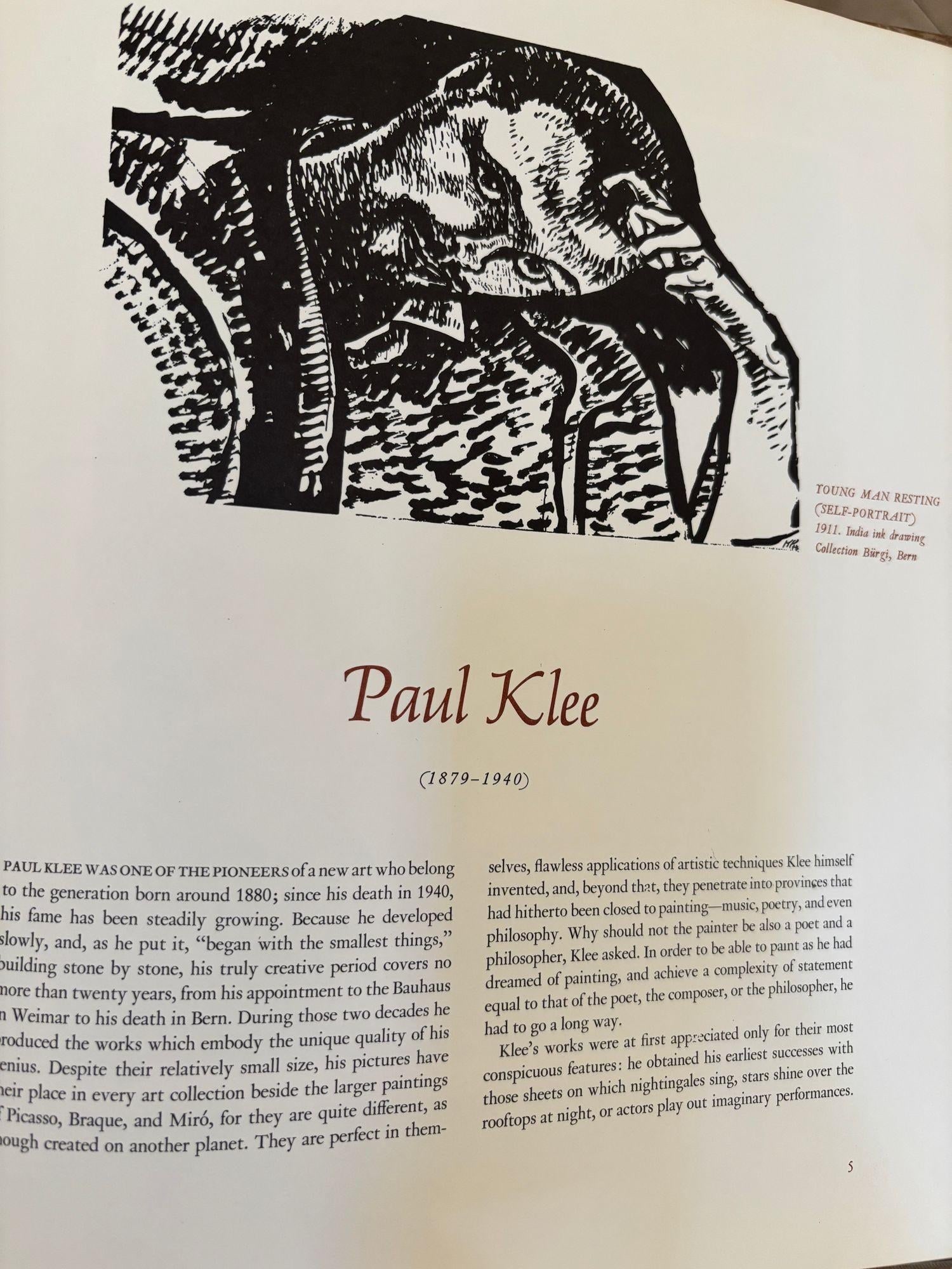 Paul Klee Great Art of the Ages by Will Grohmann, 1969 Abrams Hardcover - 8