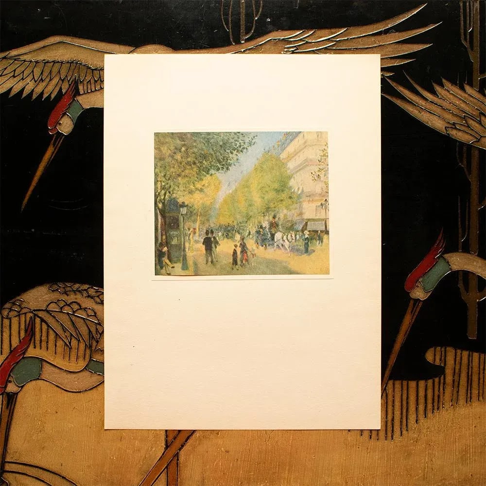 1944 "The Great Boulevards" Vintage French Offset Lithograph After Auguste Renoir - 5