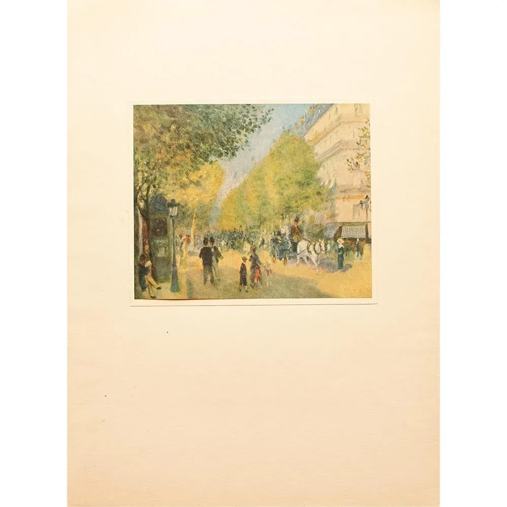 1944 "The Great Boulevards" Vintage French Offset Lithograph After Auguste Renoir - 8