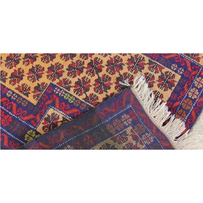 Handwoven Afghani Tribal Design Area Rug 2'10" X 4'3" - 7