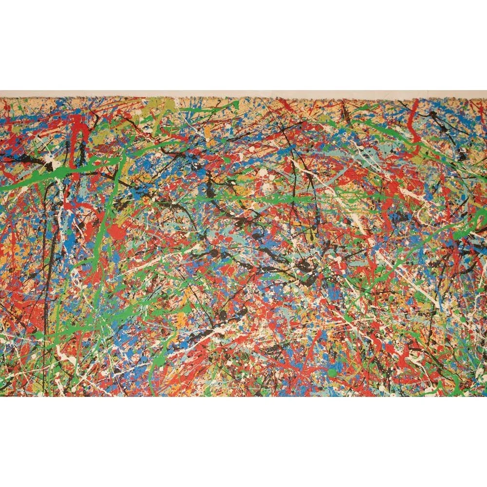 XL "Composition" Abstract Expressionist Mixed-Media Drip Painting in the Style of Jackson Pollock - 3
