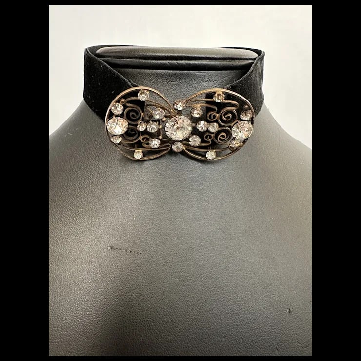 Early 20th Century Czech Rhinestone Choker - 6