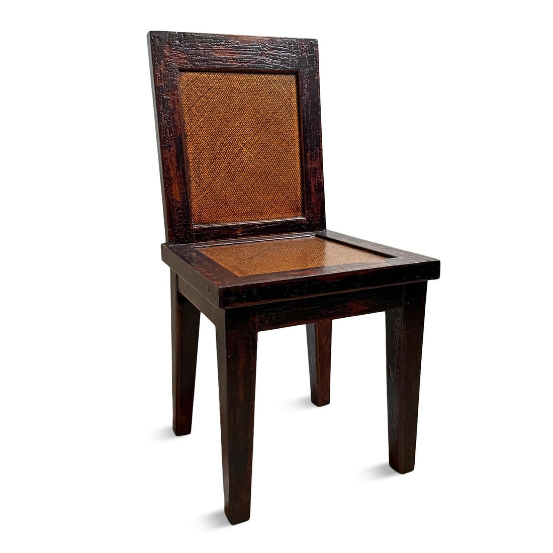 Vintage Chinese Wood Cane Chair - 2