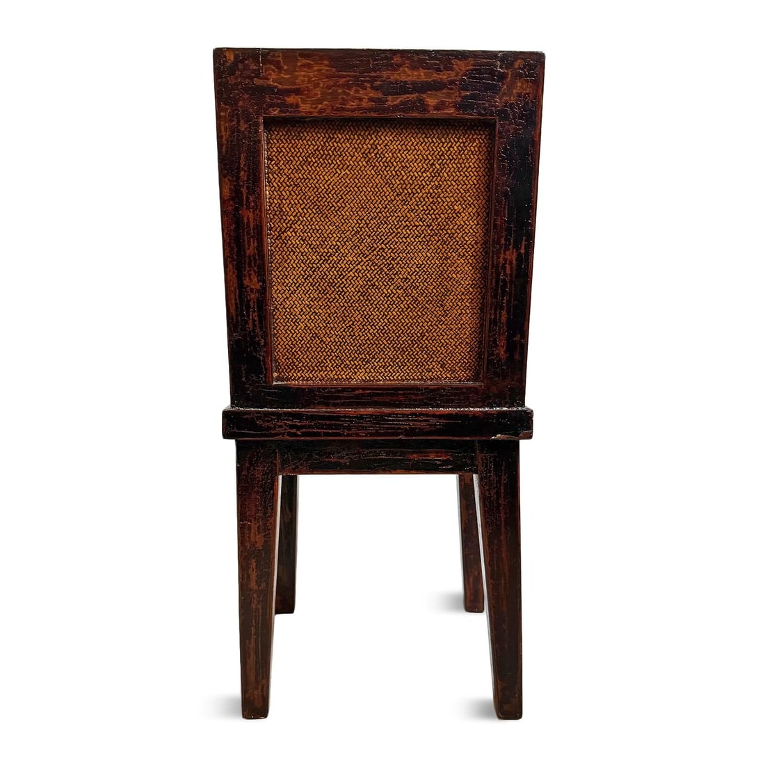 Vintage Chinese Wood Cane Chair - 5