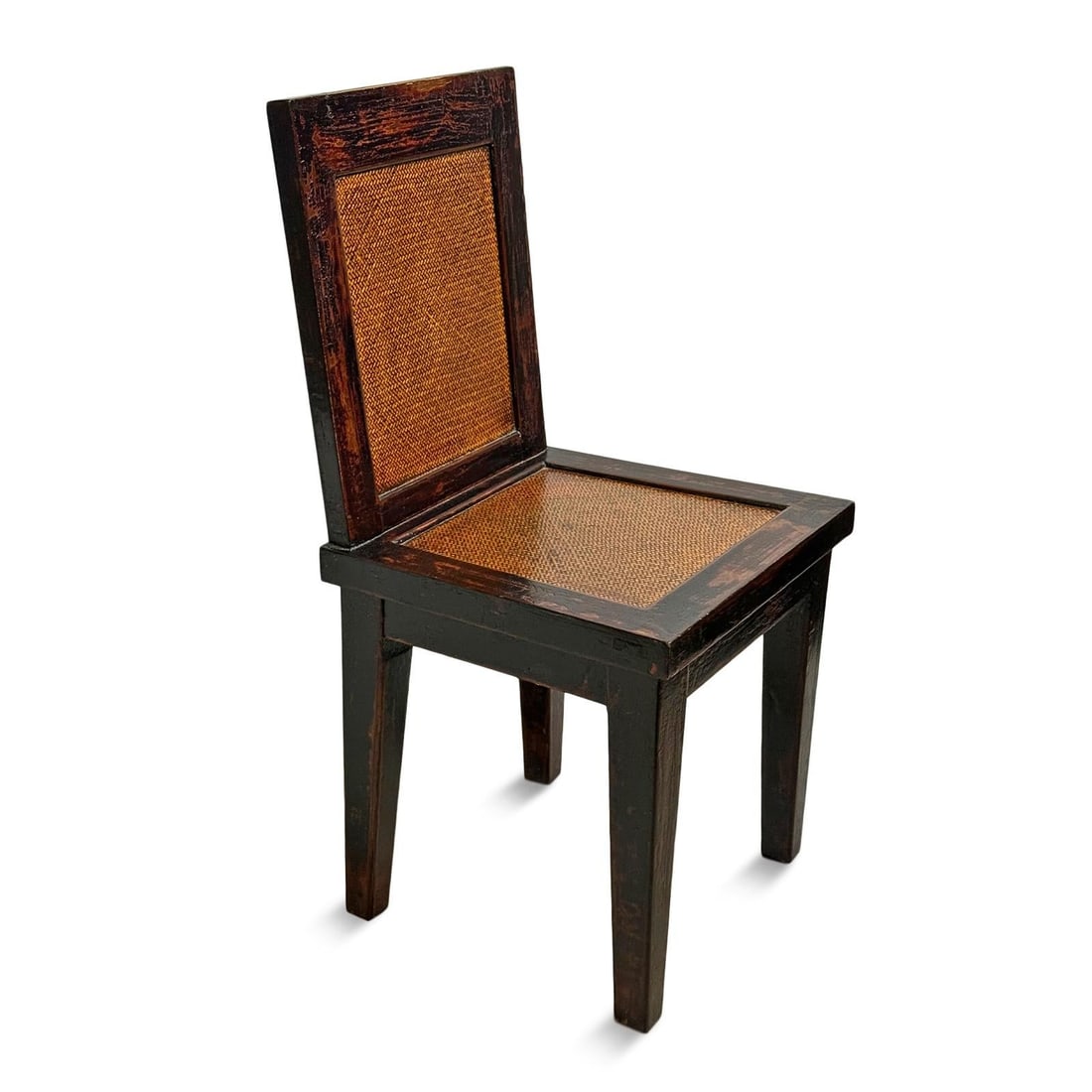 Vintage Chinese Wood Cane Chair - 7