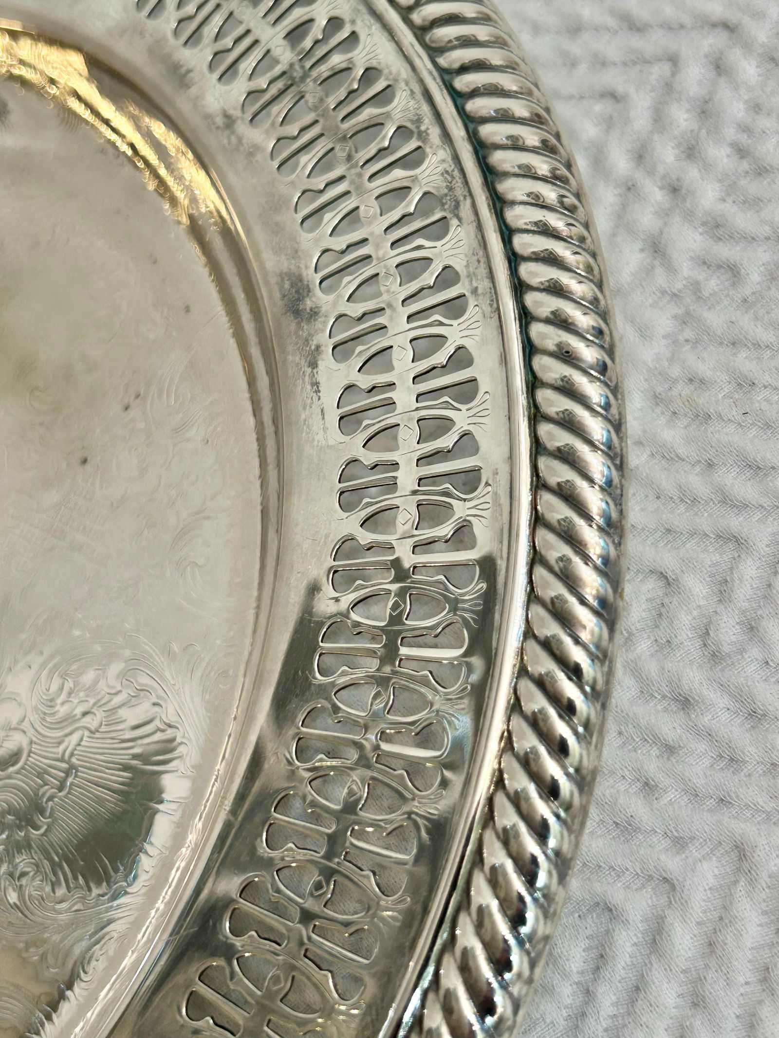 Vintage International Silver Co Silverplate 10" Dish or Tray - 5