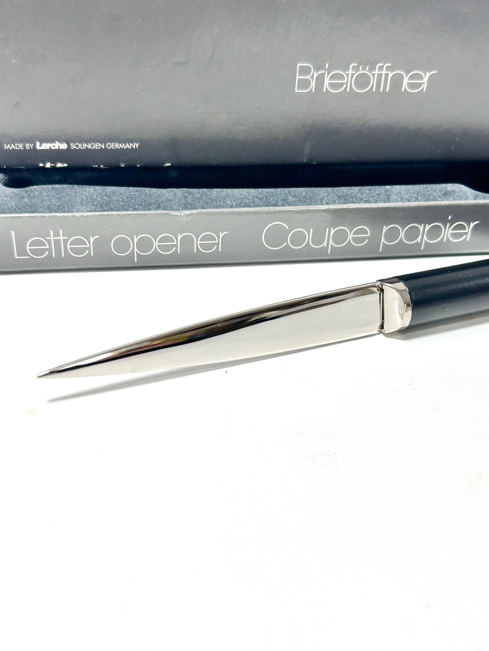 1980s Lerche Solingen Germany Letter Opener, Boxed - 2