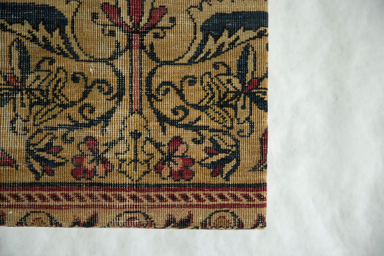 Decorative Cork Board Antique Kerman Rug Fragment Art - 6