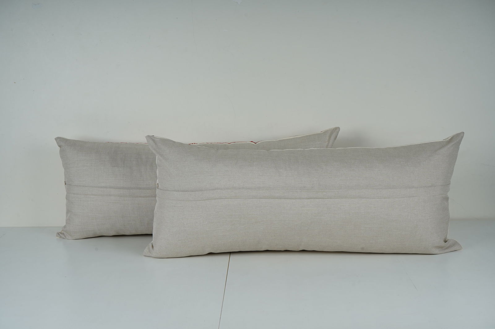 Hand Embroidered Suzani Lumbar Pillow Covers "“ A Pair - 5