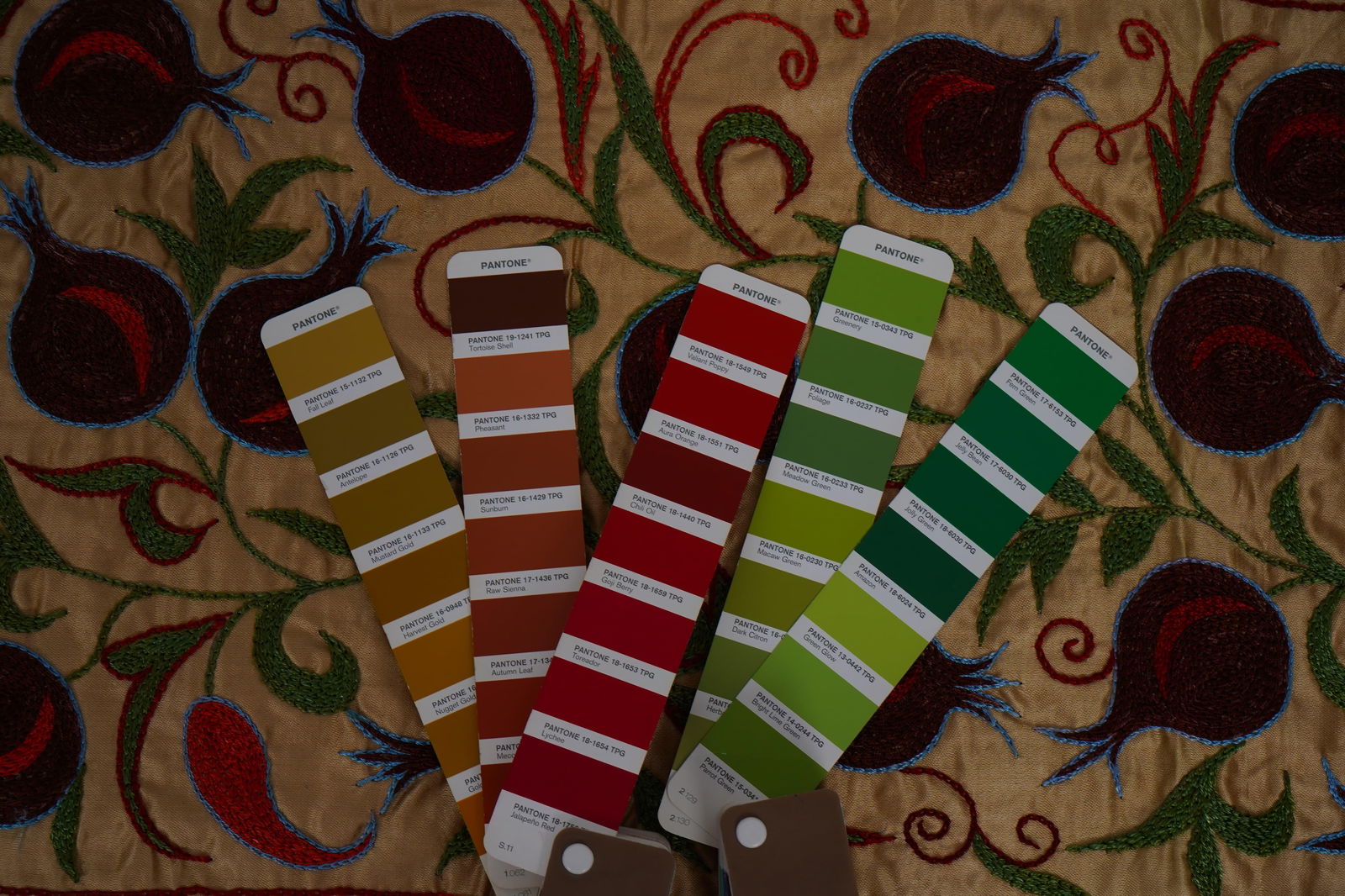 Hand-Embroidered Peacock Suzani Runner - 12