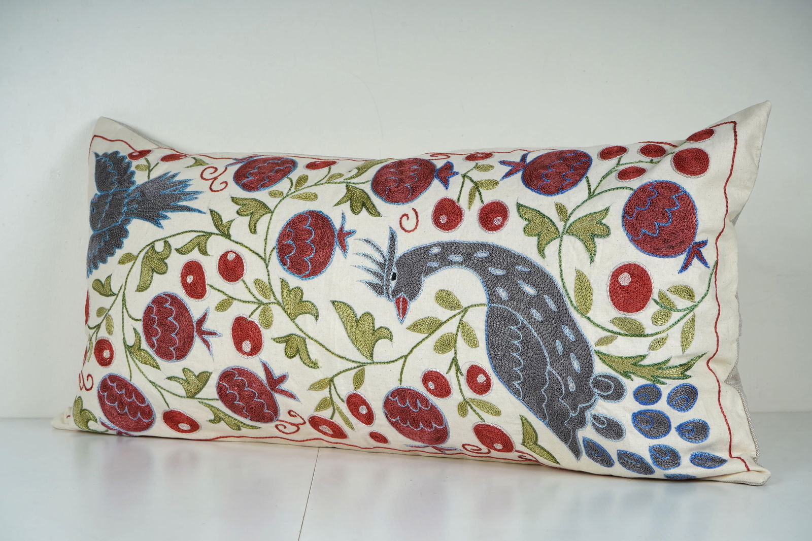 Decorative Central Asian Suzani Pillow Cover - 3