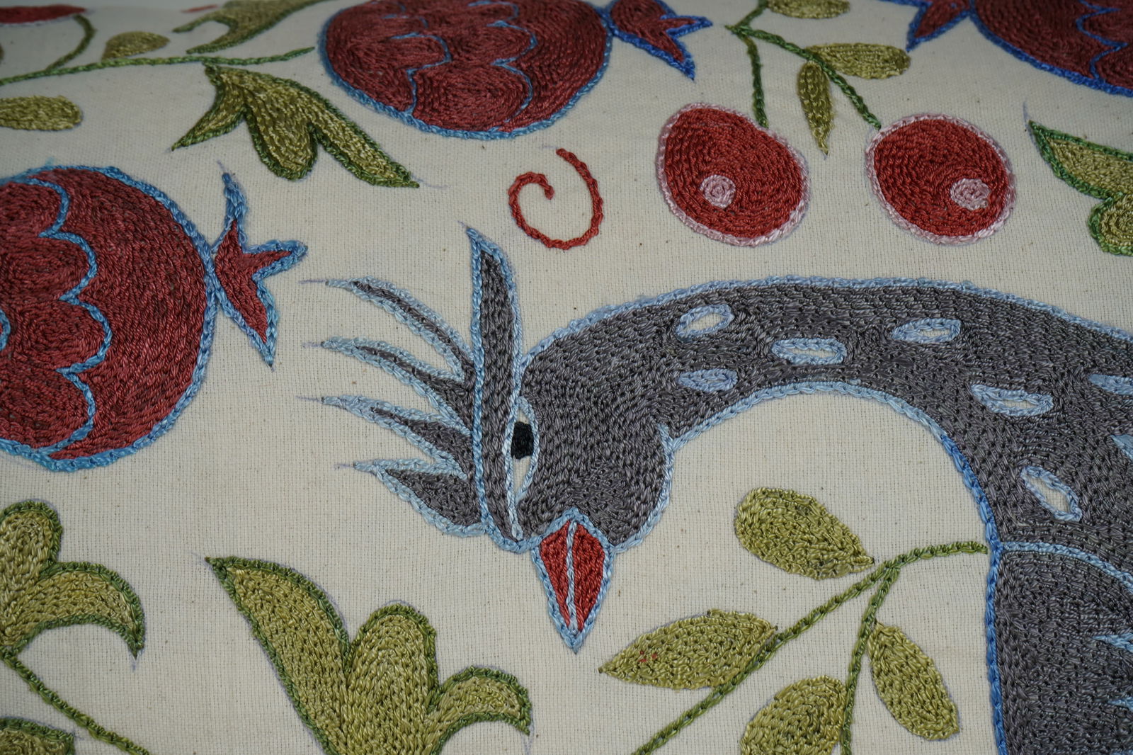 Decorative Central Asian Suzani Pillow Cover - 4