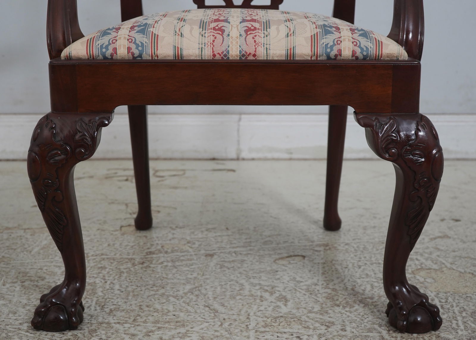 Pair Baker Ball & Claw Rococo Mahogany Armchairs - 12