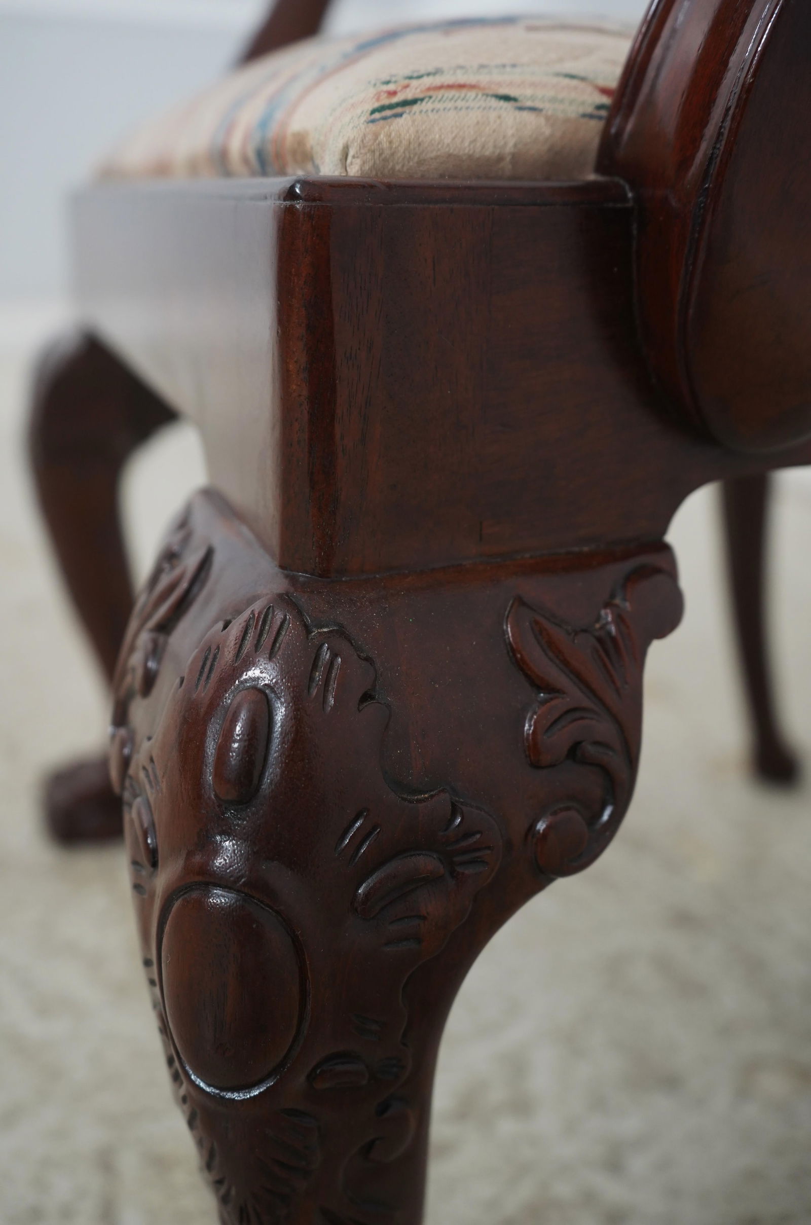 Pair Baker Ball & Claw Rococo Mahogany Armchairs - 17