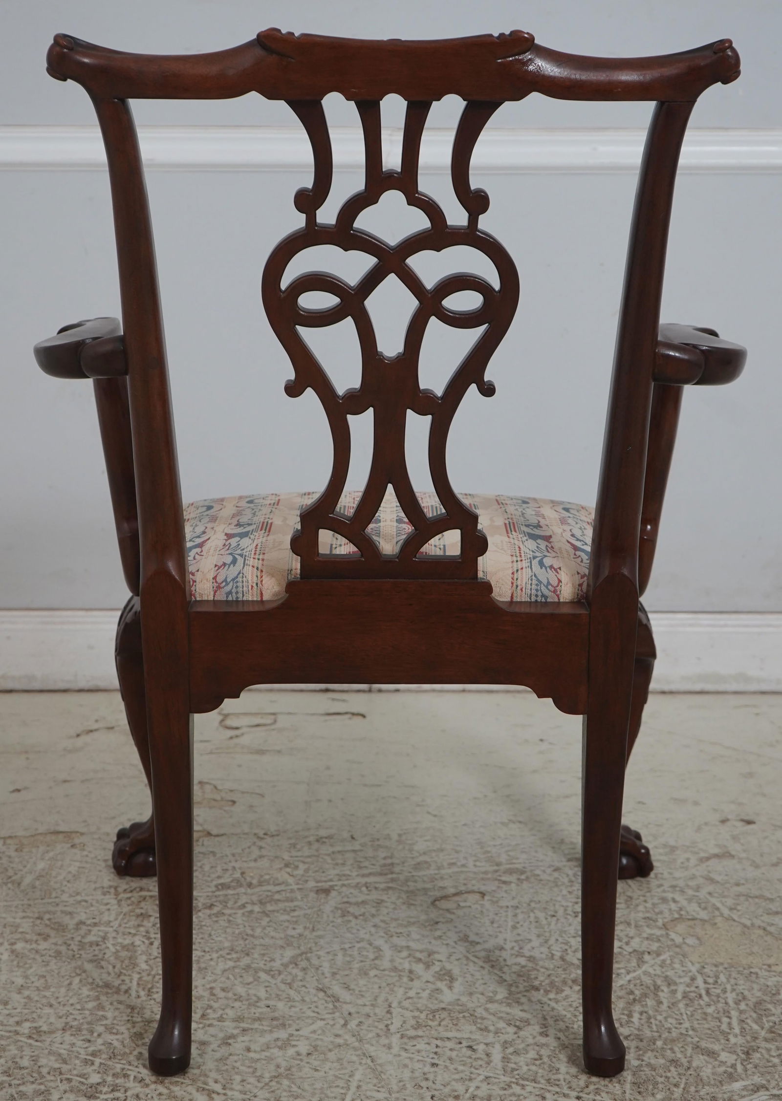 Pair Baker Ball & Claw Rococo Mahogany Armchairs - 4