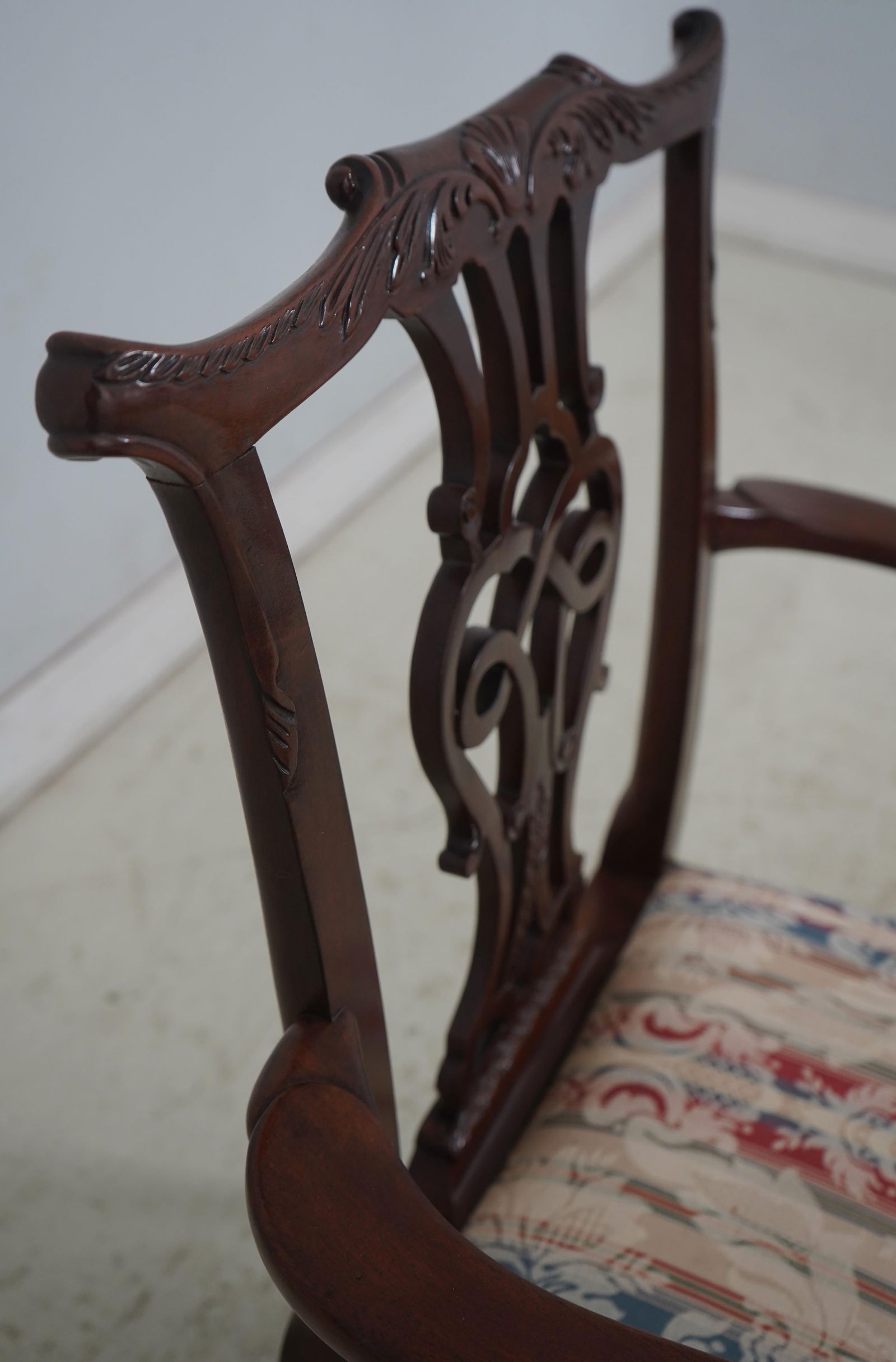 Pair Baker Ball & Claw Rococo Mahogany Armchairs - 6