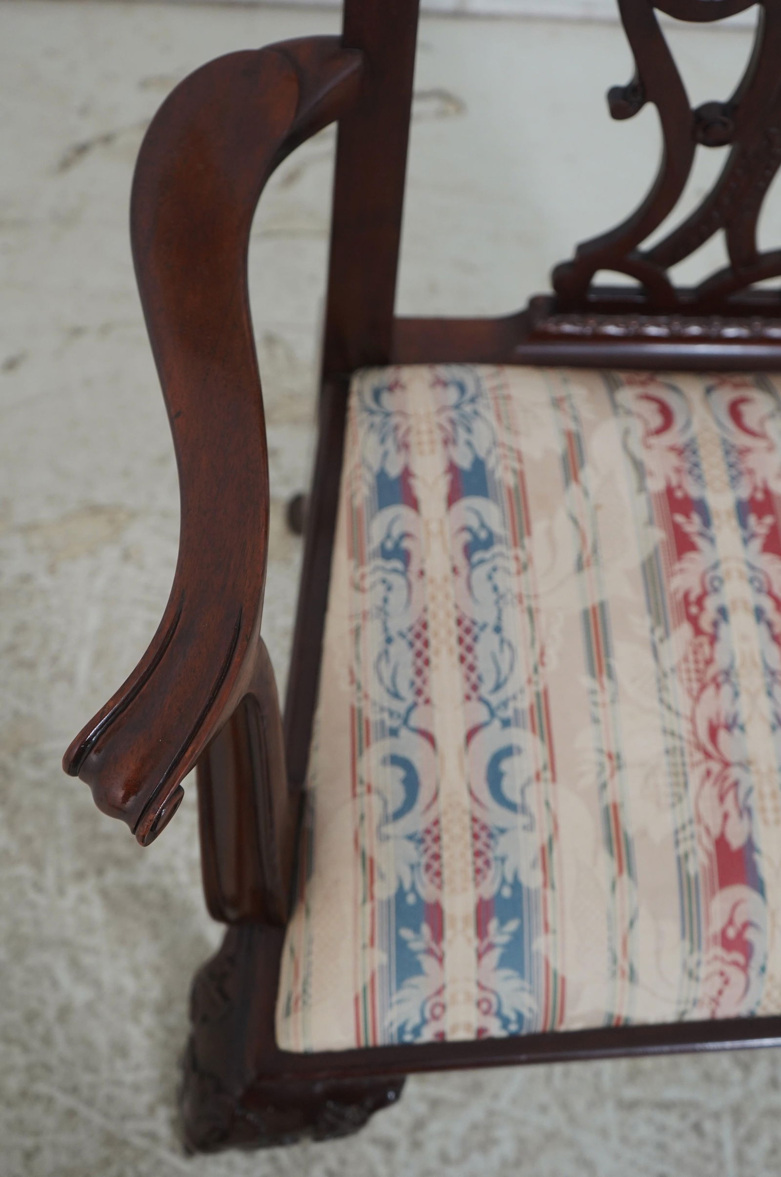 Pair Baker Ball & Claw Rococo Mahogany Armchairs - 7