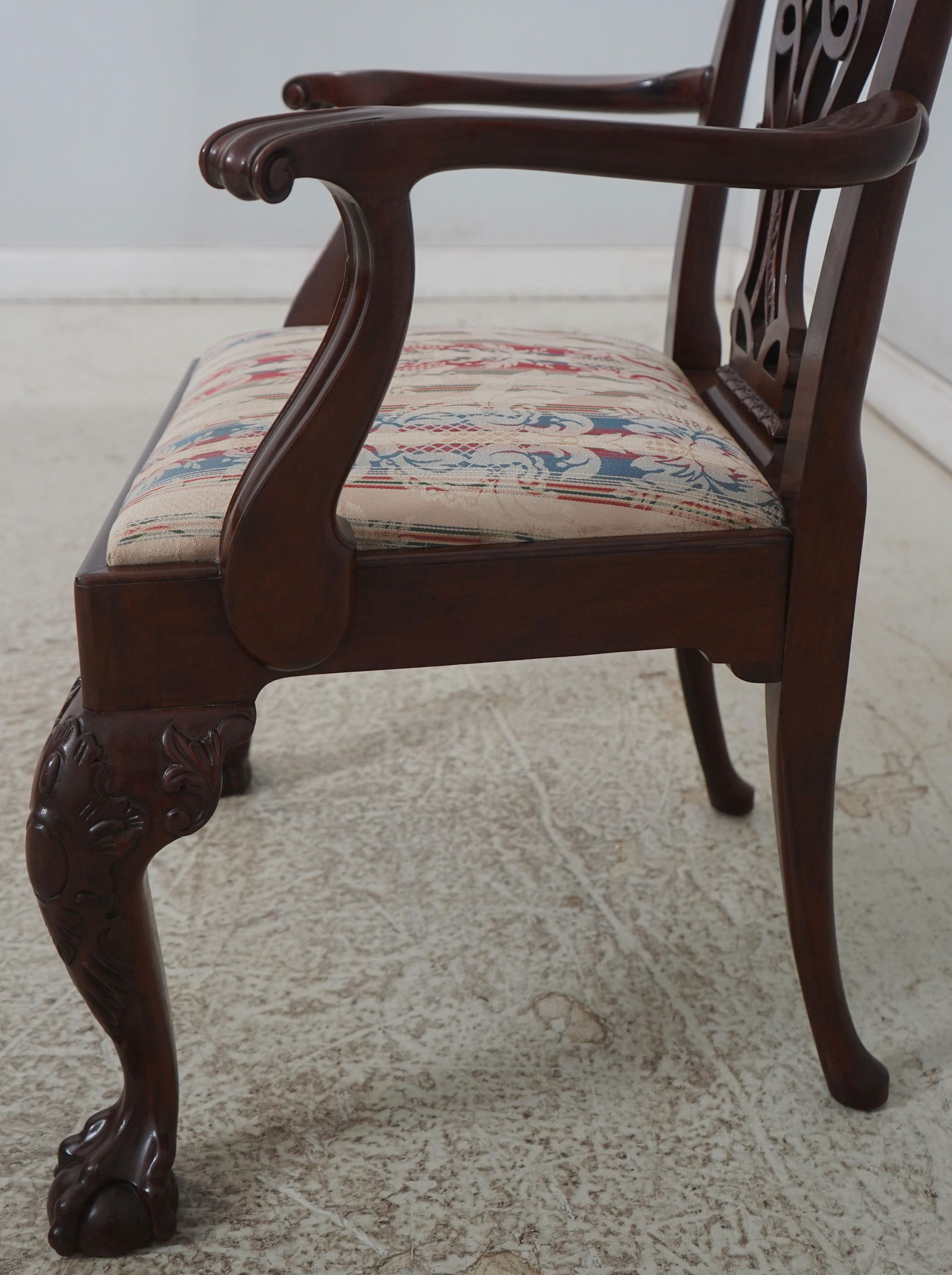 Pair Baker Ball & Claw Rococo Mahogany Armchairs - 9